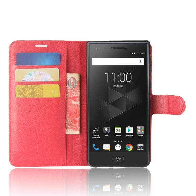 For BlackBerry Motion Litchi Texture Horizontal Flip Leather Case with Holder & Card Slots & Wallet