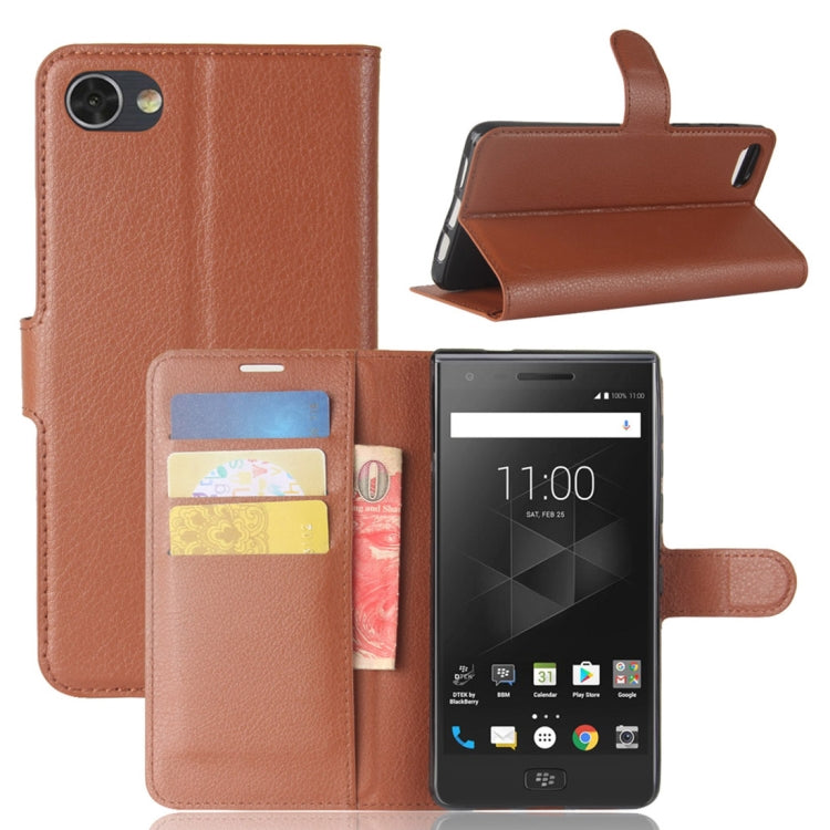 For BlackBerry Motion Litchi Texture Horizontal Flip Leather Case with Holder & Card Slots & Wallet