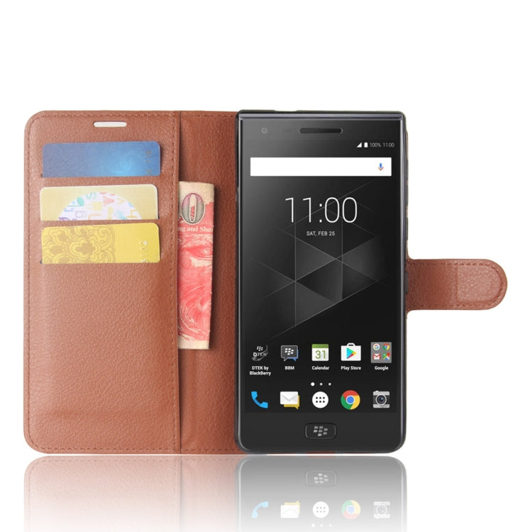 For BlackBerry Motion Litchi Texture Horizontal Flip Leather Case with Holder & Card Slots & Wallet