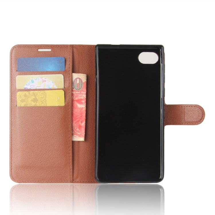 For BlackBerry Motion Litchi Texture Horizontal Flip Leather Case with Holder & Card Slots & Wallet