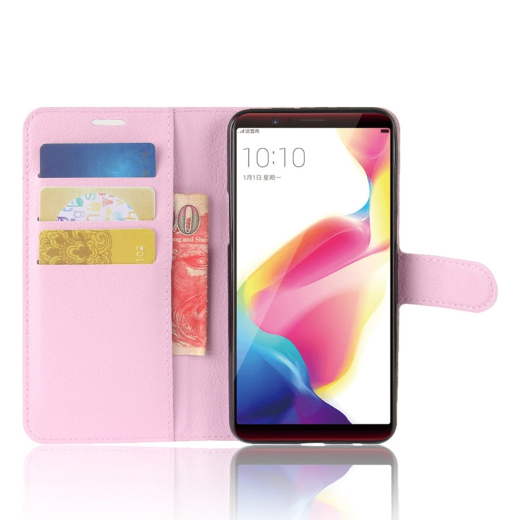 For OPPO  R11s Litchi Texture Horizontal Flip Leather Case with Holder & Card Slots & Wallet