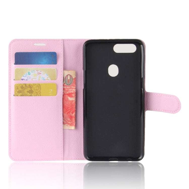 For OPPO  R11s Litchi Texture Horizontal Flip Leather Case with Holder & Card Slots & Wallet