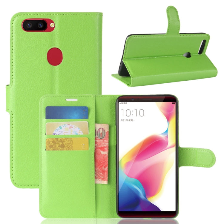 For OPPO  R11s Litchi Texture Horizontal Flip Leather Case with Holder & Card Slots & Wallet