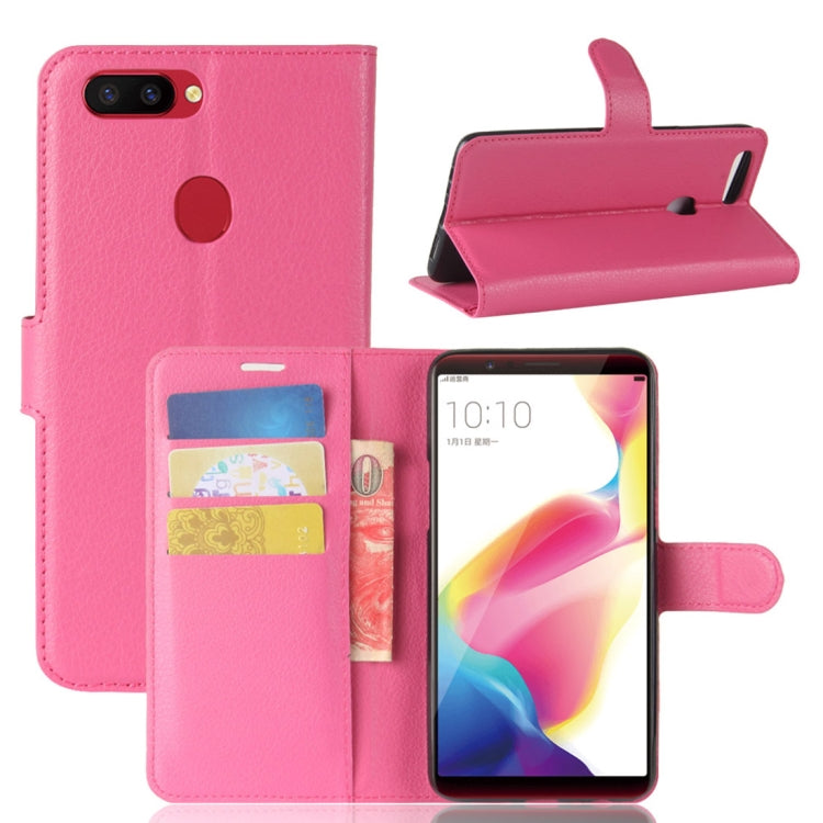 For OPPO  R11s Litchi Texture Horizontal Flip Leather Case with Holder & Card Slots & Wallet