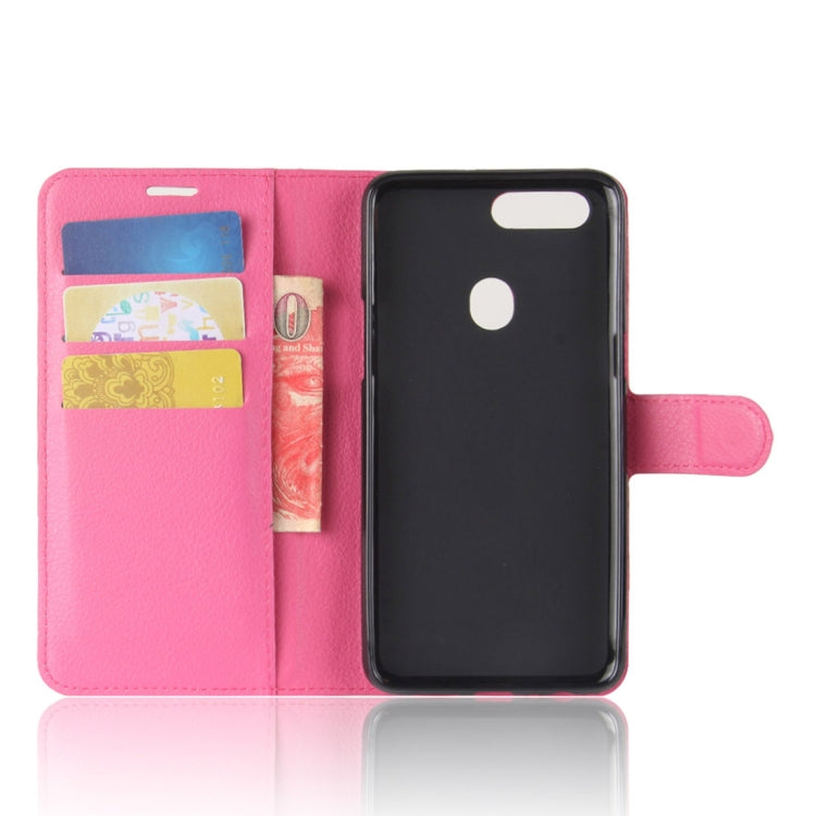 For OPPO  R11s Litchi Texture Horizontal Flip Leather Case with Holder & Card Slots & Wallet