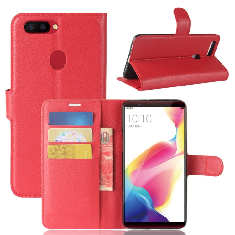 For OPPO  R11s Litchi Texture Horizontal Flip Leather Case with Holder & Card Slots & Wallet