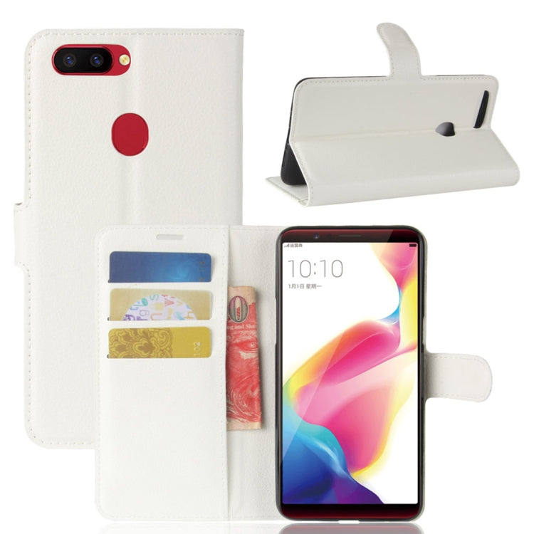 For OPPO  R11s Litchi Texture Horizontal Flip Leather Case with Holder & Card Slots & Wallet