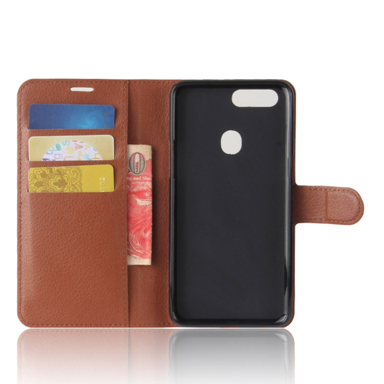 For OPPO  R11s Litchi Texture Horizontal Flip Leather Case with Holder & Card Slots & Wallet