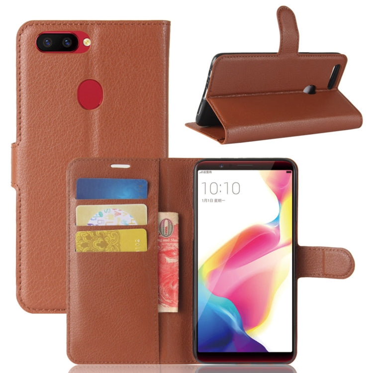 For OPPO  R11s Litchi Texture Horizontal Flip Leather Case with Holder & Card Slots & Wallet