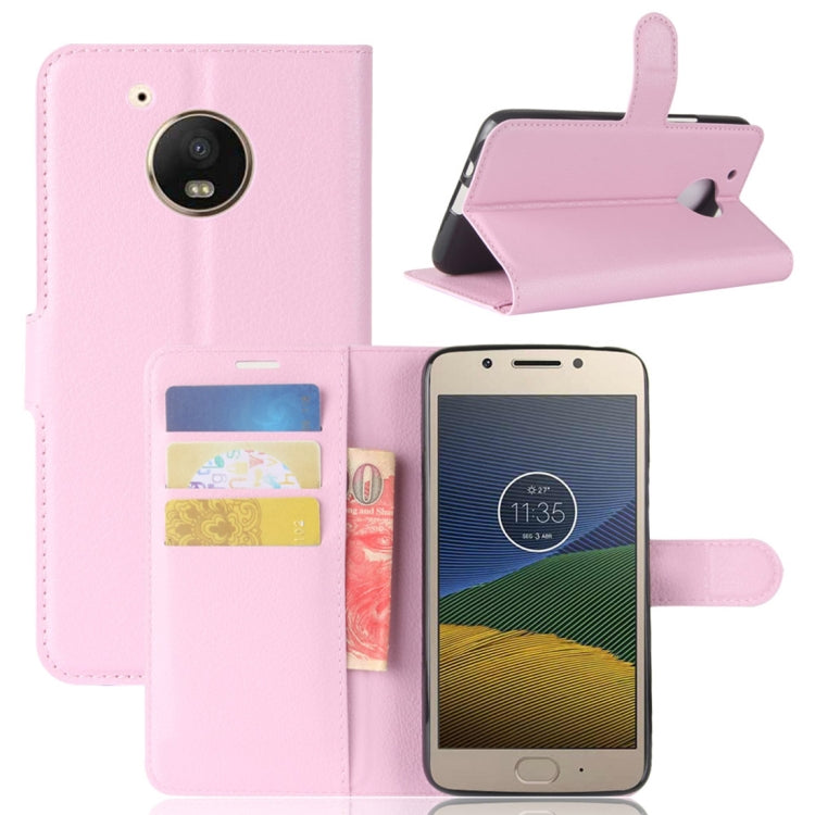 For Motorola Moto E4 Plus (US Version) Litchi Texture Horizontal Flip Leather Case with Holder & Card Slots & Wallet