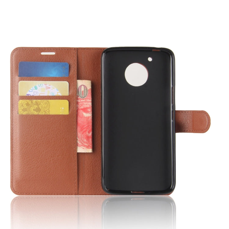 For Motorola Moto E4 Plus (US Version) Litchi Texture Horizontal Flip Leather Case with Holder & Card Slots & Wallet