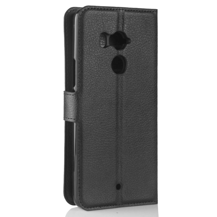For HTC U11+ Litchi Texture Horizontal Flip Leather Case with Holder & Card Slots & Wallet