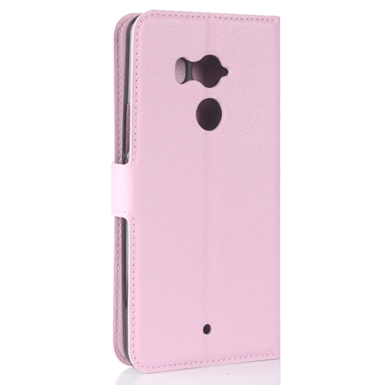 For HTC U11+ Litchi Texture Horizontal Flip Leather Case with Holder & Card Slots & Wallet