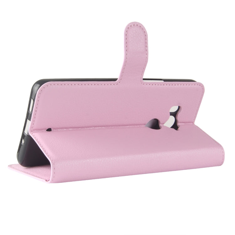 For HTC U11+ Litchi Texture Horizontal Flip Leather Case with Holder & Card Slots & Wallet