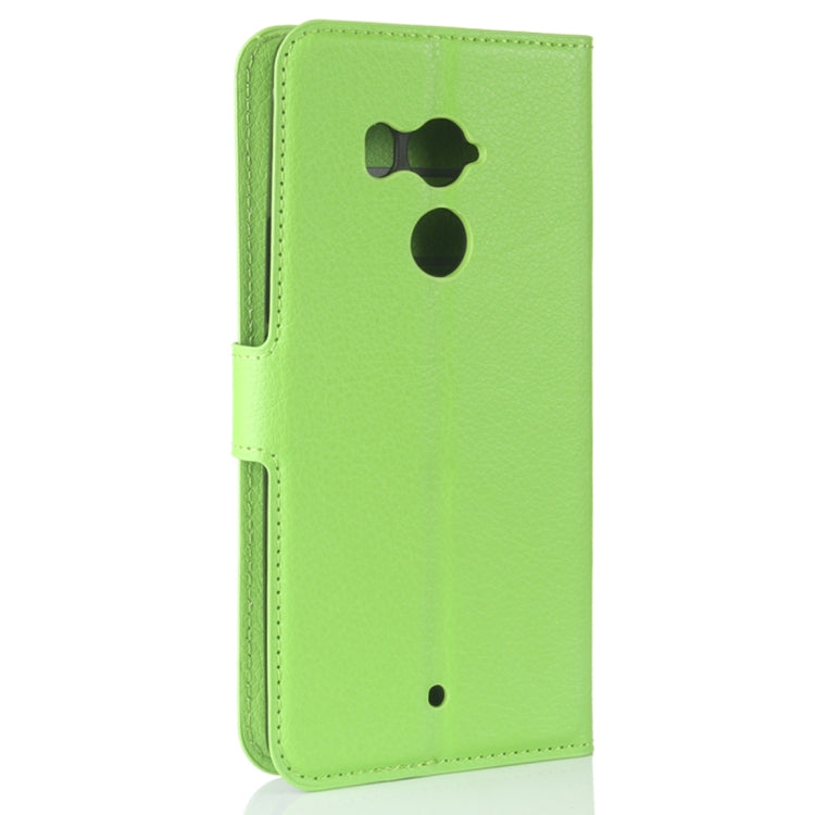 For HTC U11+ Litchi Texture Horizontal Flip Leather Case with Holder & Card Slots & Wallet