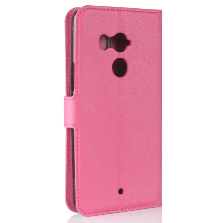 For HTC U11+ Litchi Texture Horizontal Flip Leather Case with Holder & Card Slots & Wallet