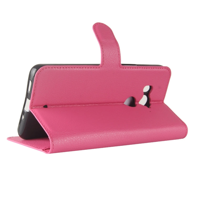 For HTC U11+ Litchi Texture Horizontal Flip Leather Case with Holder & Card Slots & Wallet