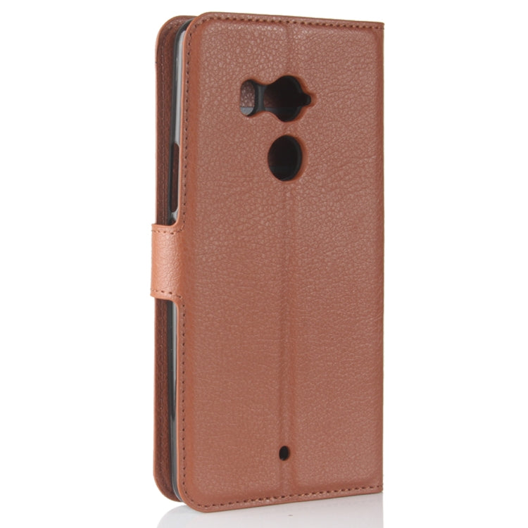 For HTC U11+ Litchi Texture Horizontal Flip Leather Case with Holder & Card Slots & Wallet