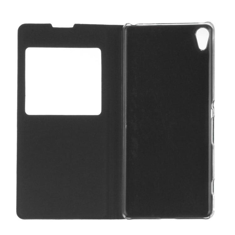 For Sony Xperia XA Litchi Texture Horizontal Flip PU Leather Case with Call Display ID