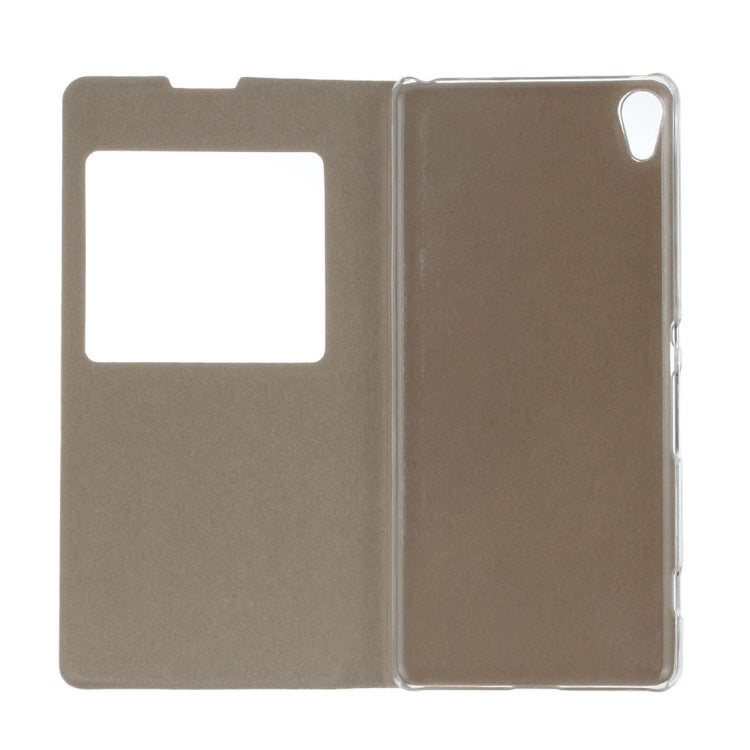 For Sony Xperia XA Litchi Texture Horizontal Flip PU Leather Case with Call Display ID