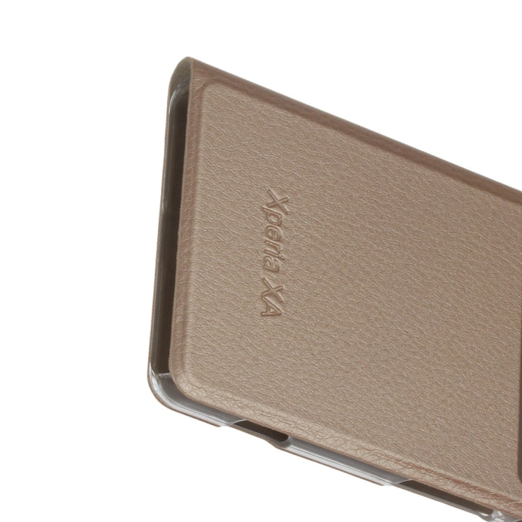 For Sony Xperia XA Litchi Texture Horizontal Flip PU Leather Case with Call Display ID