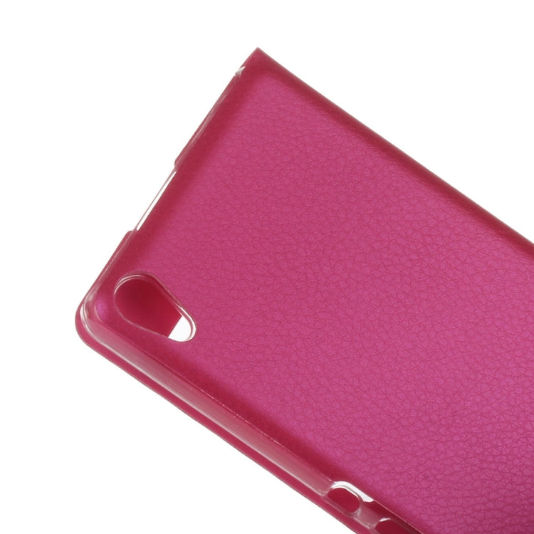 For Sony Xperia XA Litchi Texture Horizontal Flip PU Leather Case with Call Display ID