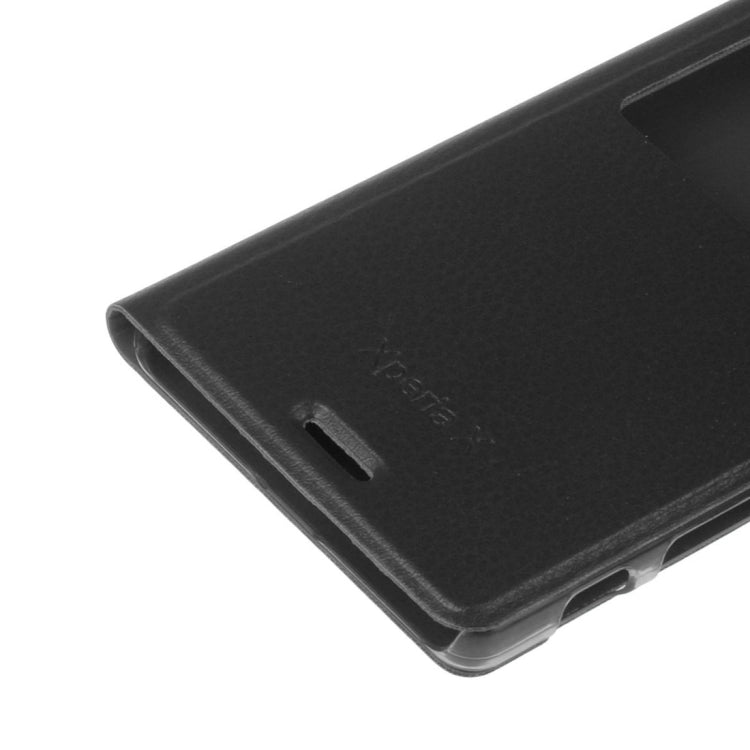 For Sony Xperia X Litchi Texture Horizontal Flip PU Leather Case with Call Display ID