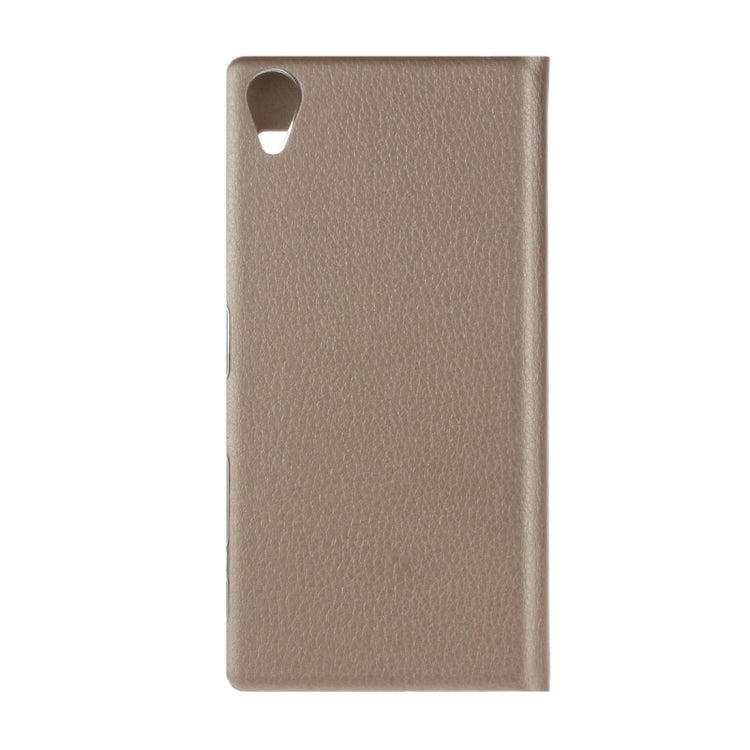 For Sony Xperia X Litchi Texture Horizontal Flip PU Leather Case with Call Display ID