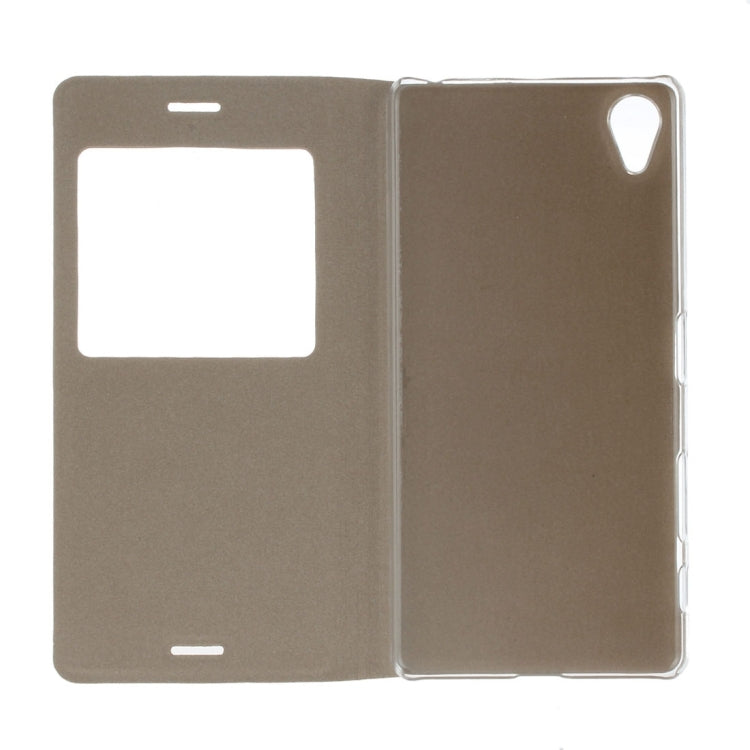 For Sony Xperia X Litchi Texture Horizontal Flip PU Leather Case with Call Display ID