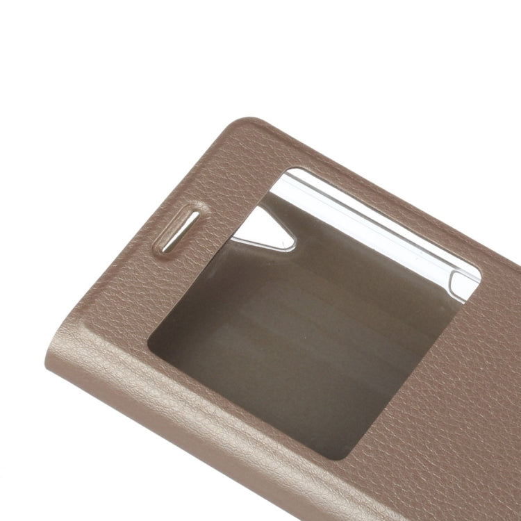 For Sony Xperia X Litchi Texture Horizontal Flip PU Leather Case with Call Display ID