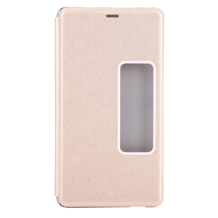 LEAGOO for Shark 1 (MPH0234) Horizontal Flip Leather Case with Call Display ID(Gold)
