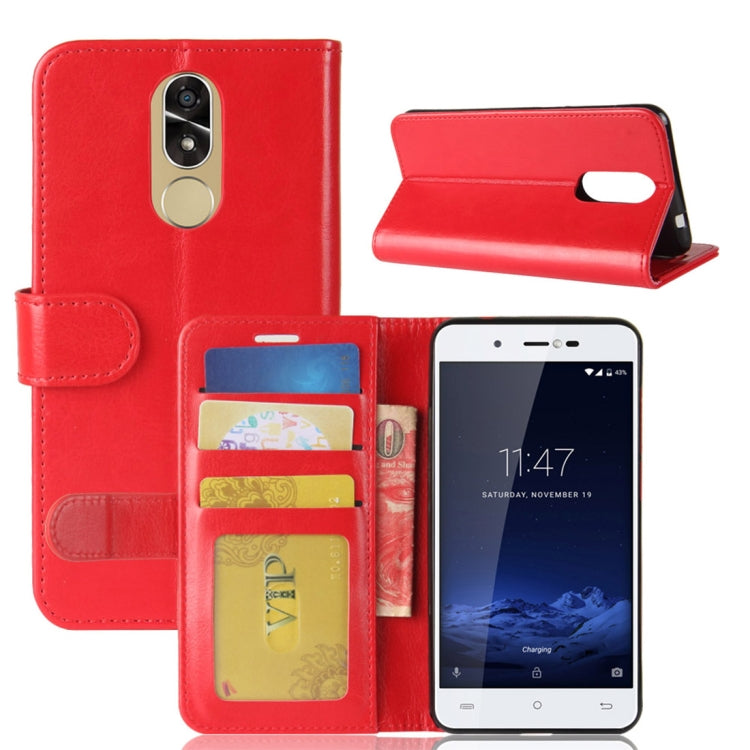 For CUBOT R9 Crazy Horse Texture Horizontal Flip Leather Case with Holder & Card Slots & Wallet