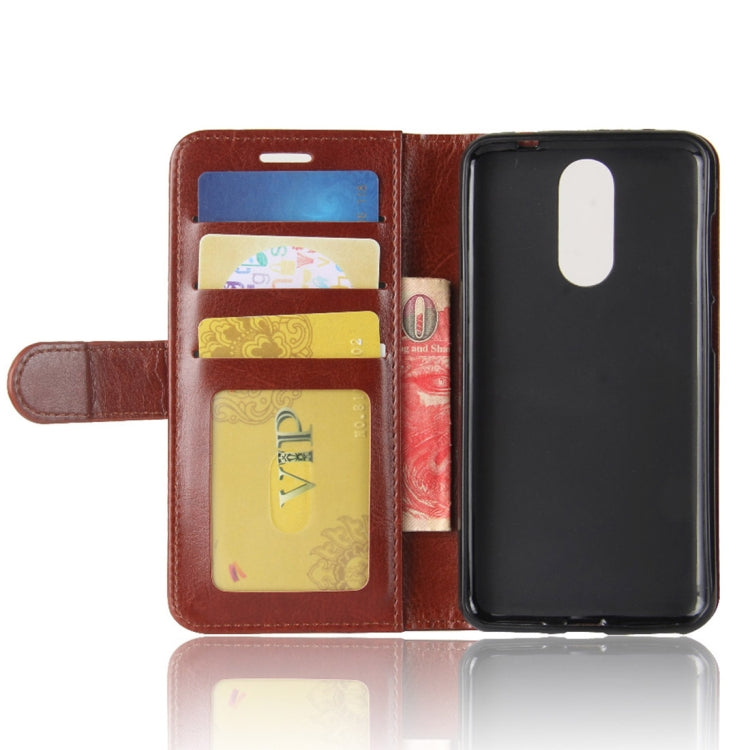 For CUBOT R9 Crazy Horse Texture Horizontal Flip Leather Case with Holder & Card Slots & Wallet