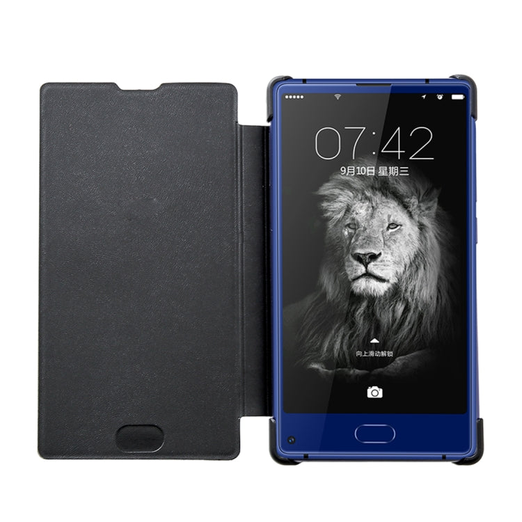 For DOOGEE  MIX Lite Leather Texture Leather + Plastic Horizontal Flip Leather Case with Tempered Glass Screen Protector