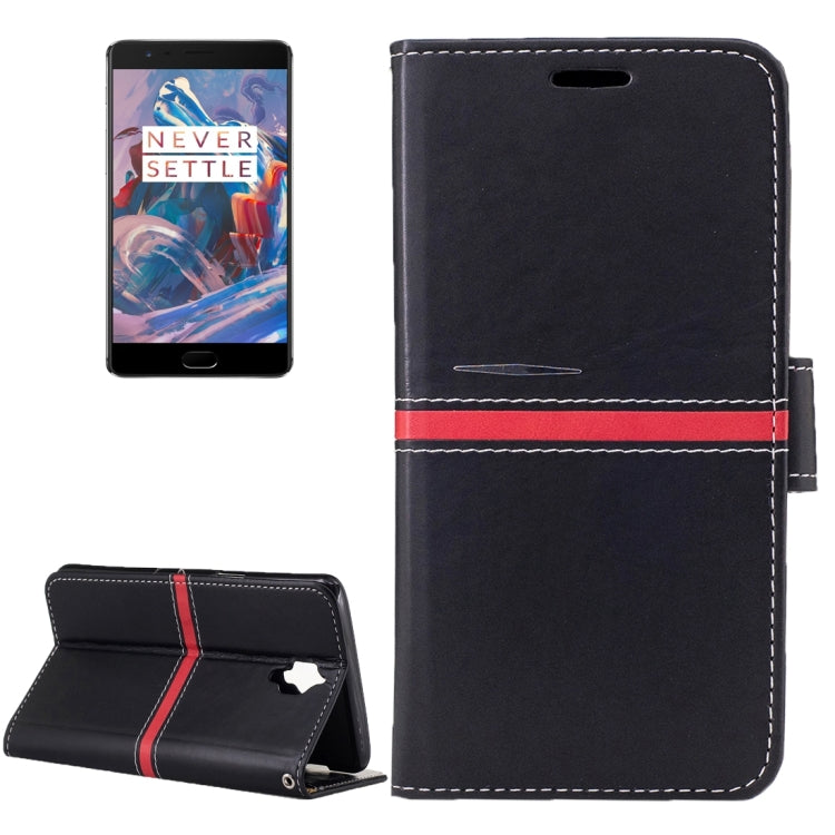 For OnePlus  Three Crazy Horse Texture PU Leather Horizontal Flip Leather Case with Holder & Card Slots & Wallet & Photo Frame & Lanyard