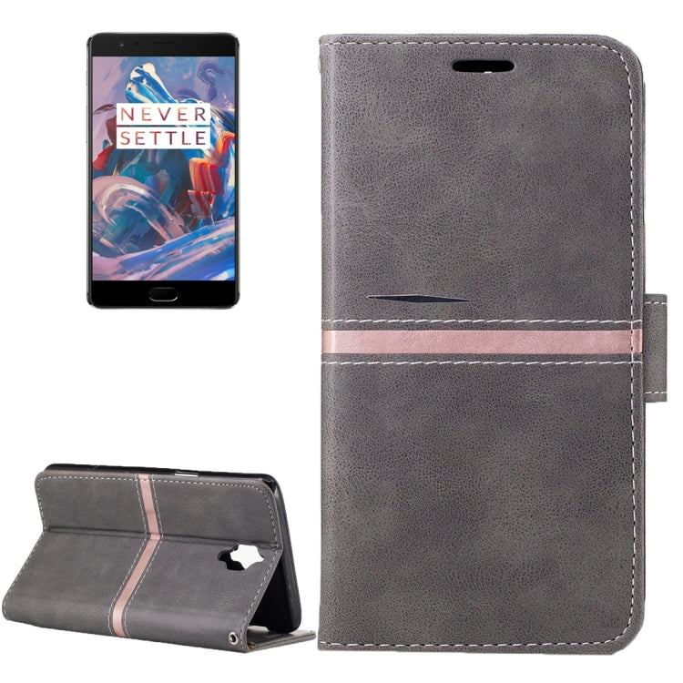 For OnePlus  Three Crazy Horse Texture PU Leather Horizontal Flip Leather Case with Holder & Card Slots & Wallet & Photo Frame & Lanyard