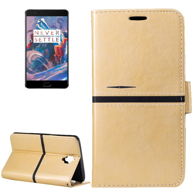 For OnePlus  Three Crazy Horse Texture PU Leather Horizontal Flip Leather Case with Holder & Card Slots & Wallet & Photo Frame & Lanyard