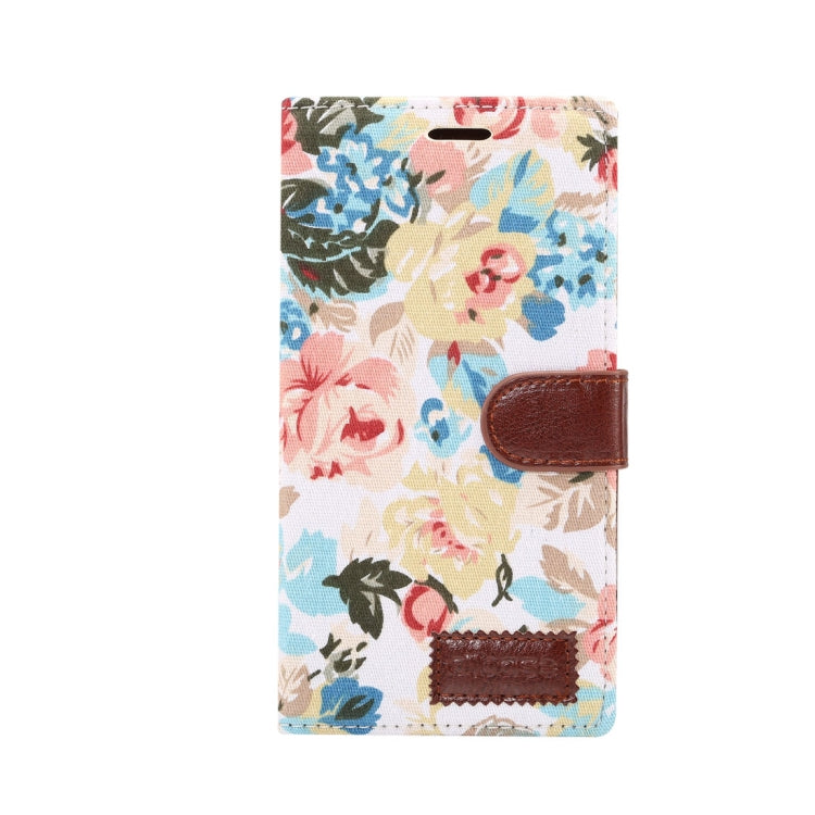 Dibase for Sony Xperia XZ1 Flower Pattern Cloth Surface TPU Horizontal Flip Leather Case with Holder & Card Slots