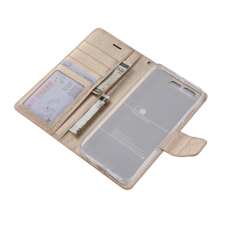 For Asus ZenFone 4 Pro ZS551KL Silk Texture Horizontal Flip Leather Case with Holder & Card Slots & Wallet & Photo Frame(Gold)