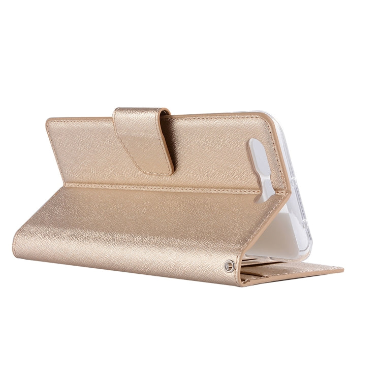 For Asus ZenFone 4 Pro ZS551KL Silk Texture Horizontal Flip Leather Case with Holder & Card Slots & Wallet & Photo Frame(Gold)