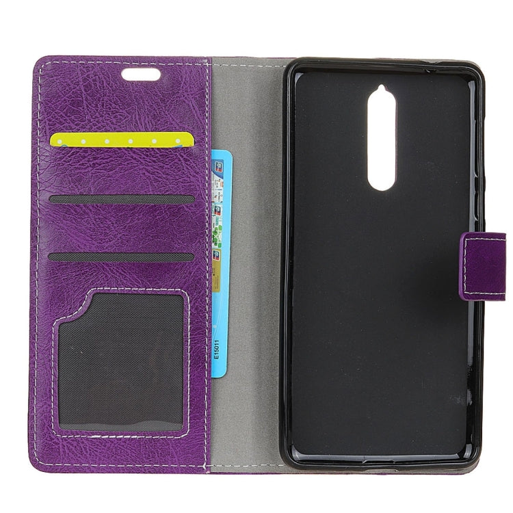 Nokia 8 Retro Crazy Horse Texture Horizontal Flip Leather Case with Holder & Card Slots & Wallet & Photo Frame