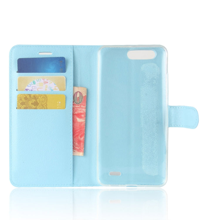 For Blackview P6 Litchi Texture Horizontal Flip Leather Case with Holder & Card Slots & Wallet