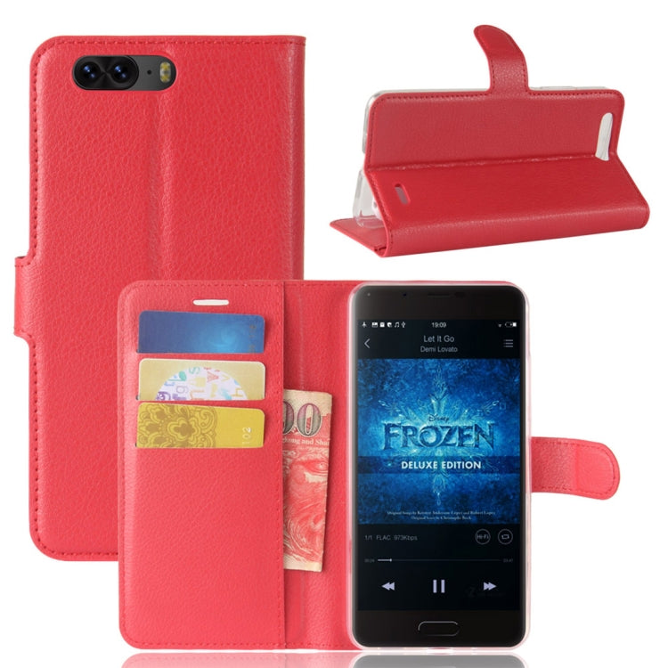For Blackview P6 Litchi Texture Horizontal Flip Leather Case with Holder & Card Slots & Wallet