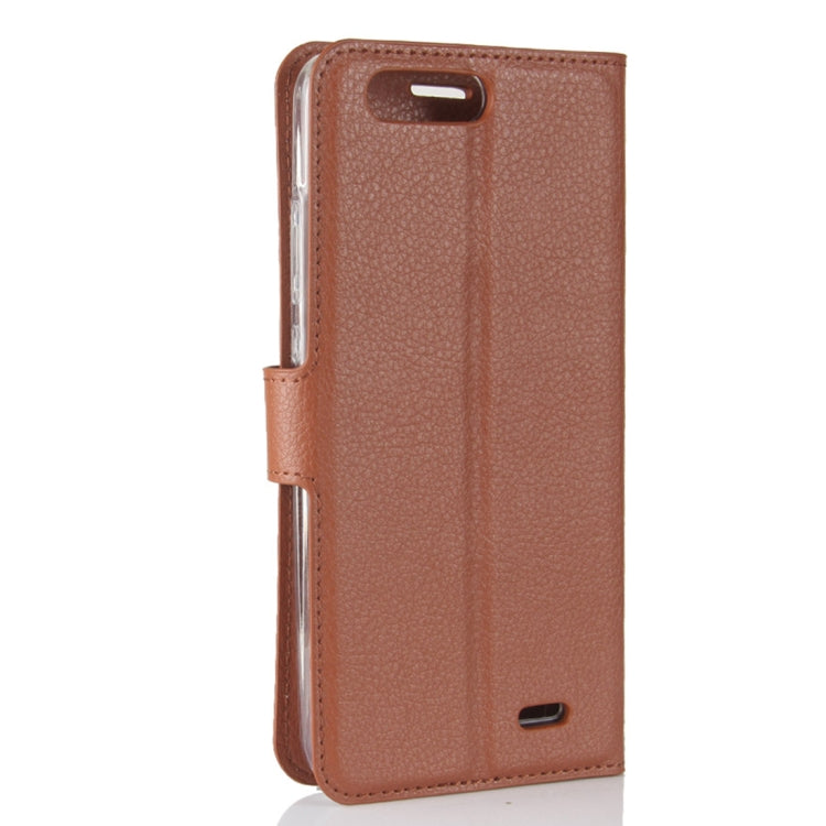 For Blackview P6 Litchi Texture Horizontal Flip Leather Case with Holder & Card Slots & Wallet