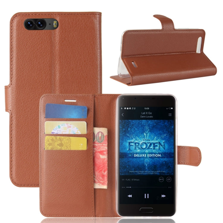 For Blackview P6 Litchi Texture Horizontal Flip Leather Case with Holder & Card Slots & Wallet