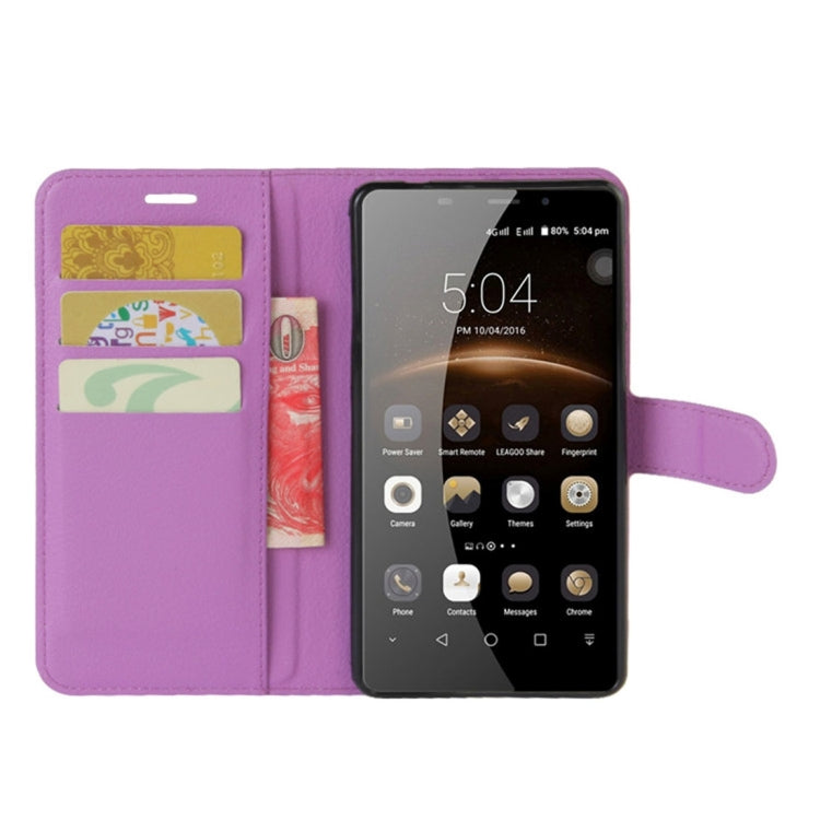 For Leagoo M8 Pro Litchi Texture Horizontal Flip Leather Case with Holder & Card Slots & Wallet