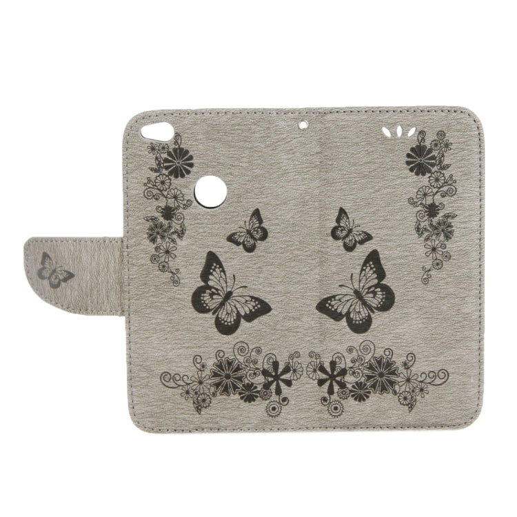 For Huawei P8 Lite (2017) Butterflies Embossing Horizontal Flip Leather Case with Holder & Card Slots & Wallet & Lanyard