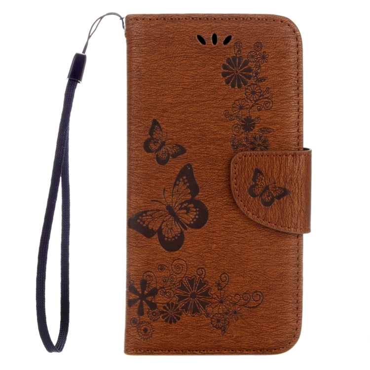 For Huawei P8 Lite (2017) Butterflies Embossing Horizontal Flip Leather Case with Holder & Card Slots & Wallet & Lanyard