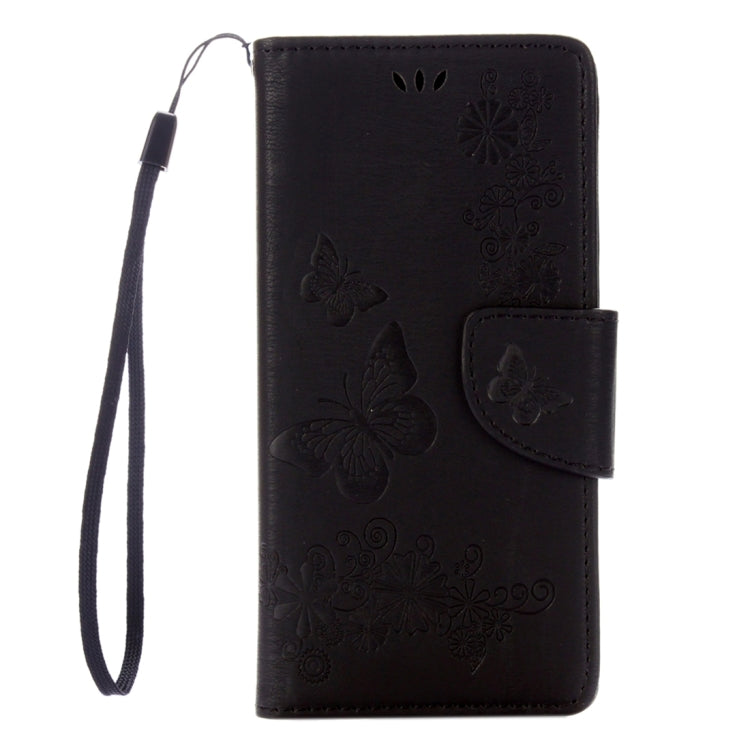 For Sony Xperia E5 Butterflies Embossing Horizontal Flip Leather Case with Holder & Card Slots & Wallet & Lanyard