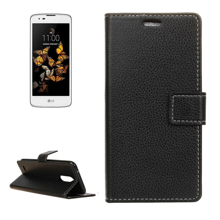 For LG K8 (2017) (EU Version) Litchi Texture Horizontal Flip Leather Case with Holder & Card Slots & Wallet & Photo Frame